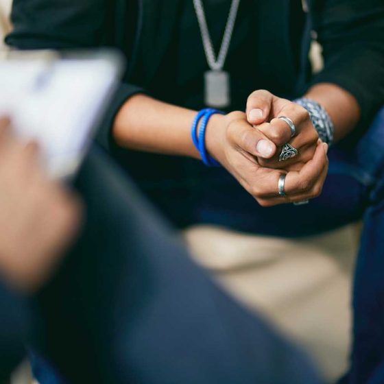 young adult with mental health problems