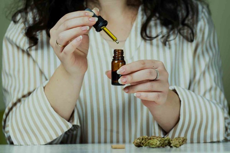 close up of woman using and holding medical cannabis for ADHD