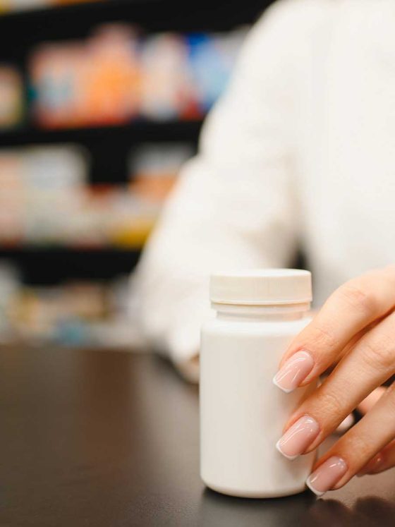 cannabis pharmacist preparing prescription