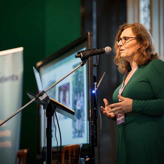 speaker at her medicine event in london